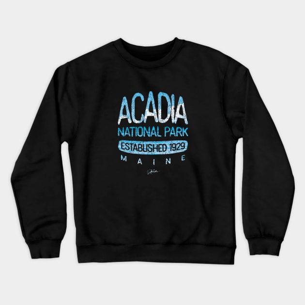 Acadia National Park, Est. 1929, Maine Crewneck Sweatshirt by jcombs